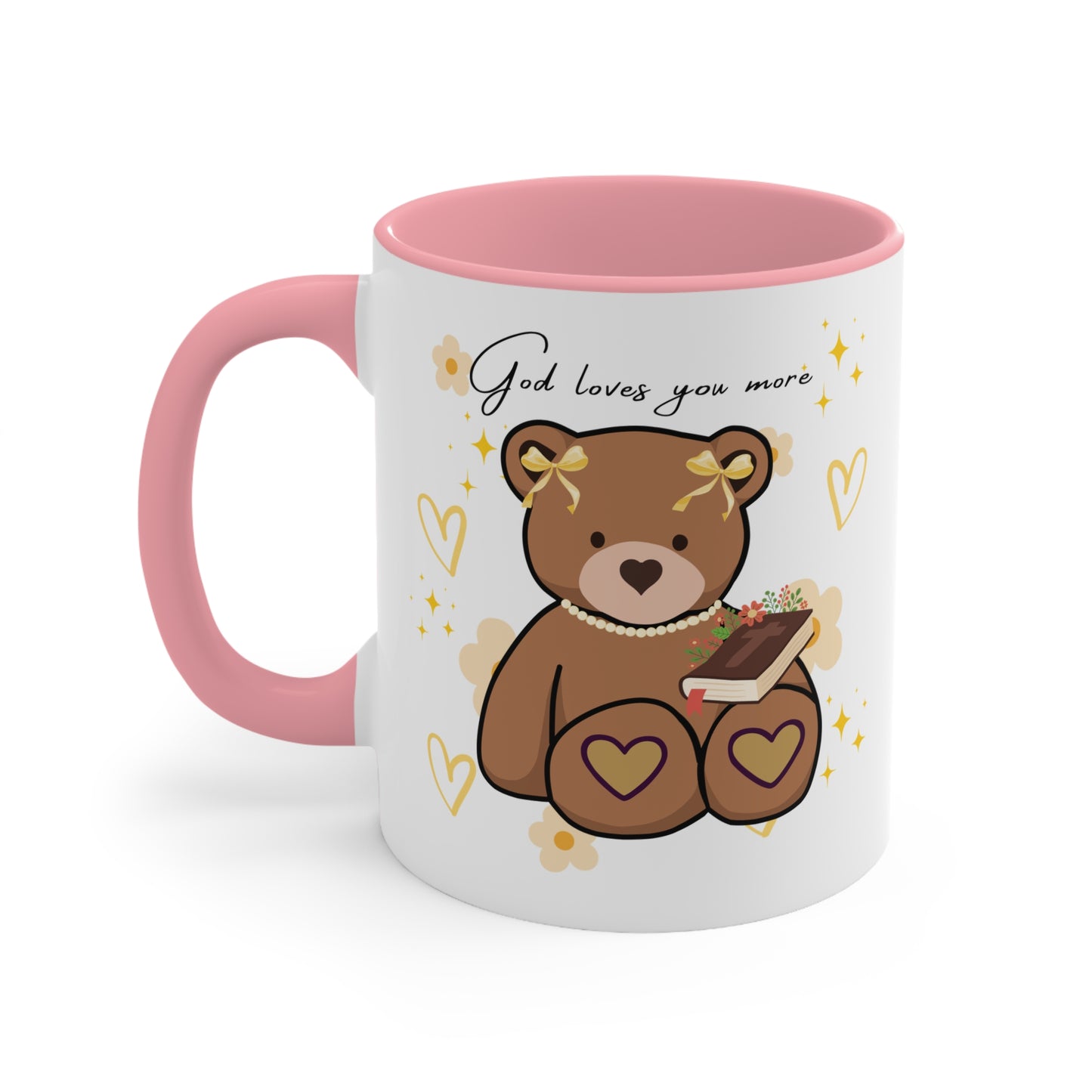 Mug - God Loves You Teddy Bear Holding Bible