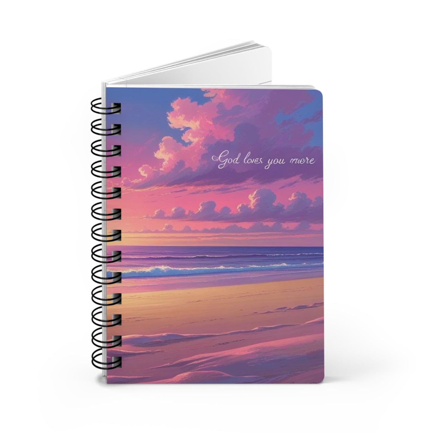 Spiral Journal - God Loves You More Sunset Notebook