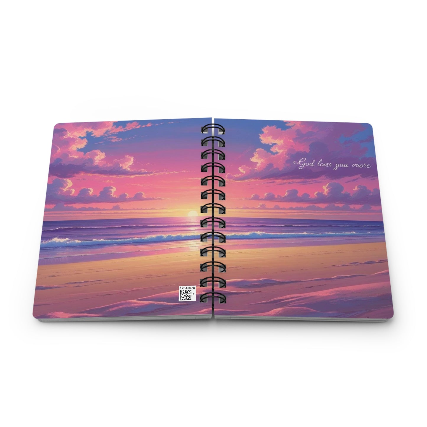 Spiral Journal - God Loves You More Sunset Notebook
