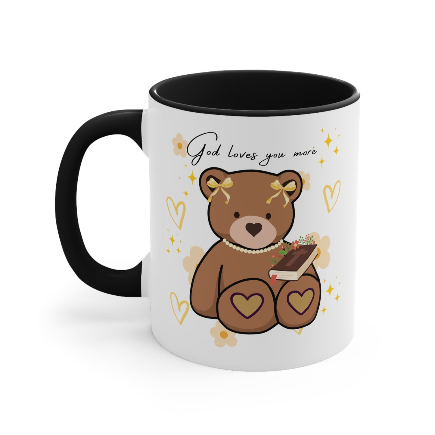 Mug - God Loves You Teddy Bear Holding Bible