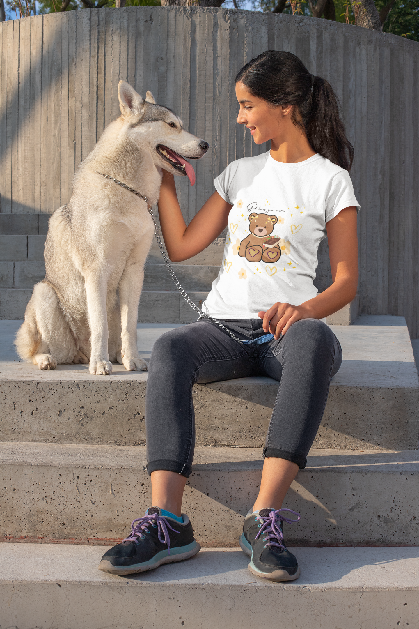 God Loves you more Bear T-shirt
