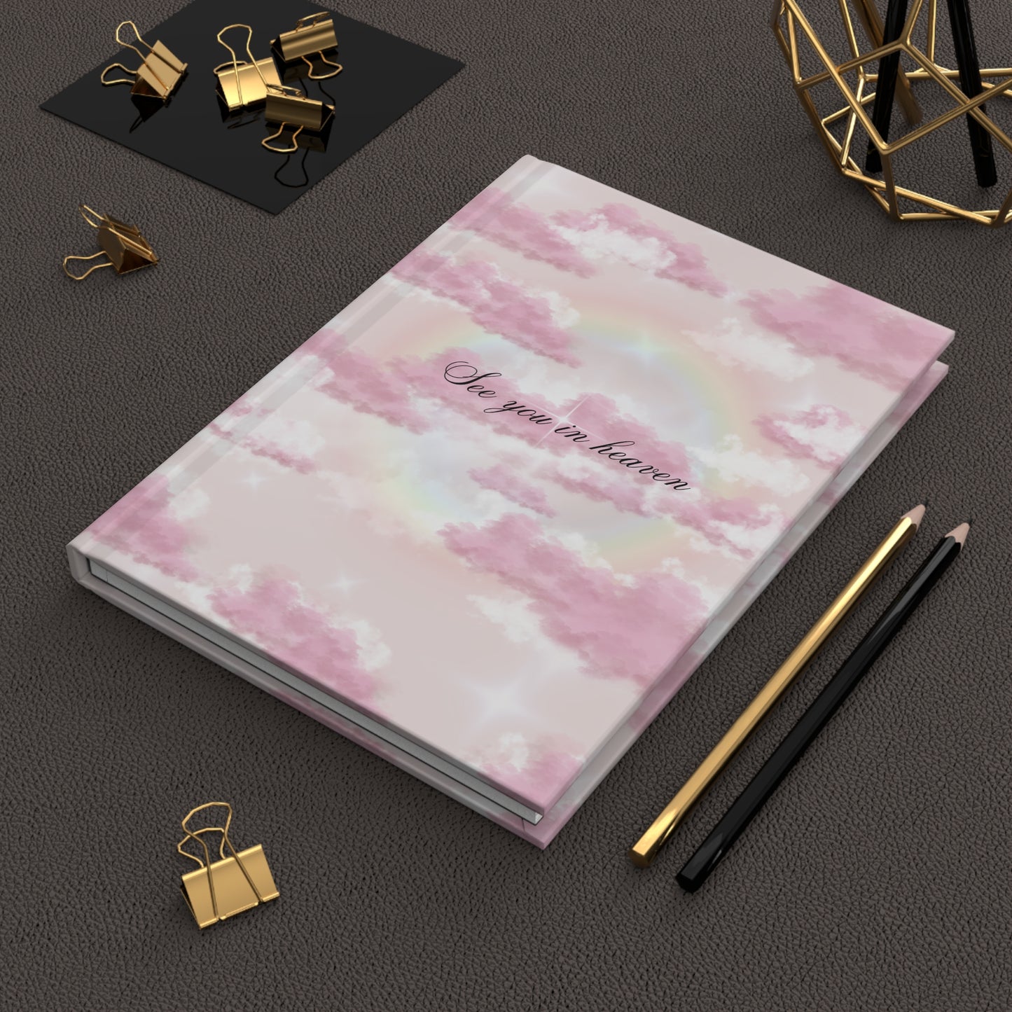 Hardcover Journal Matte - See You in Heaven Pink Clouds