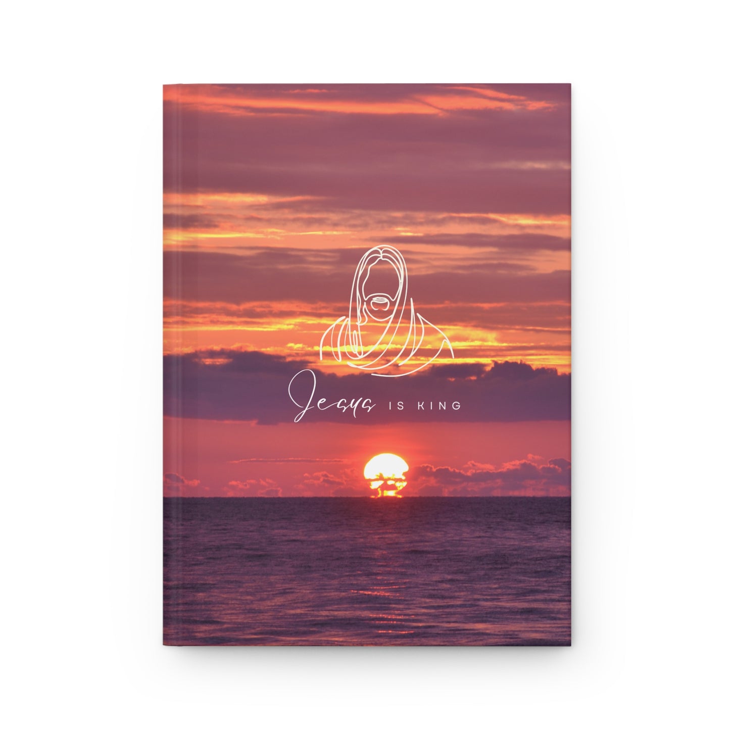 Jesus is King Sunset Notebook-Hardcover Journal Matte