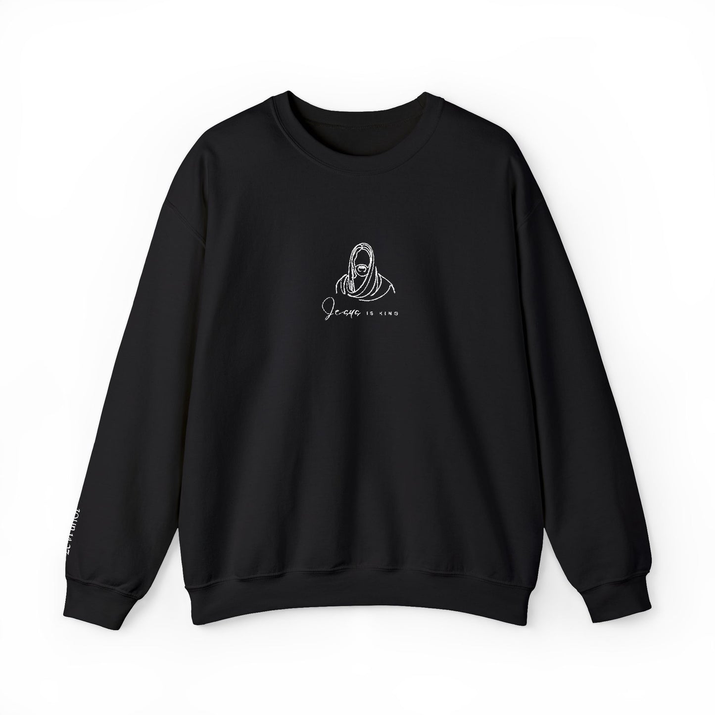 Embroidered Jesus Is King Sweatshirt