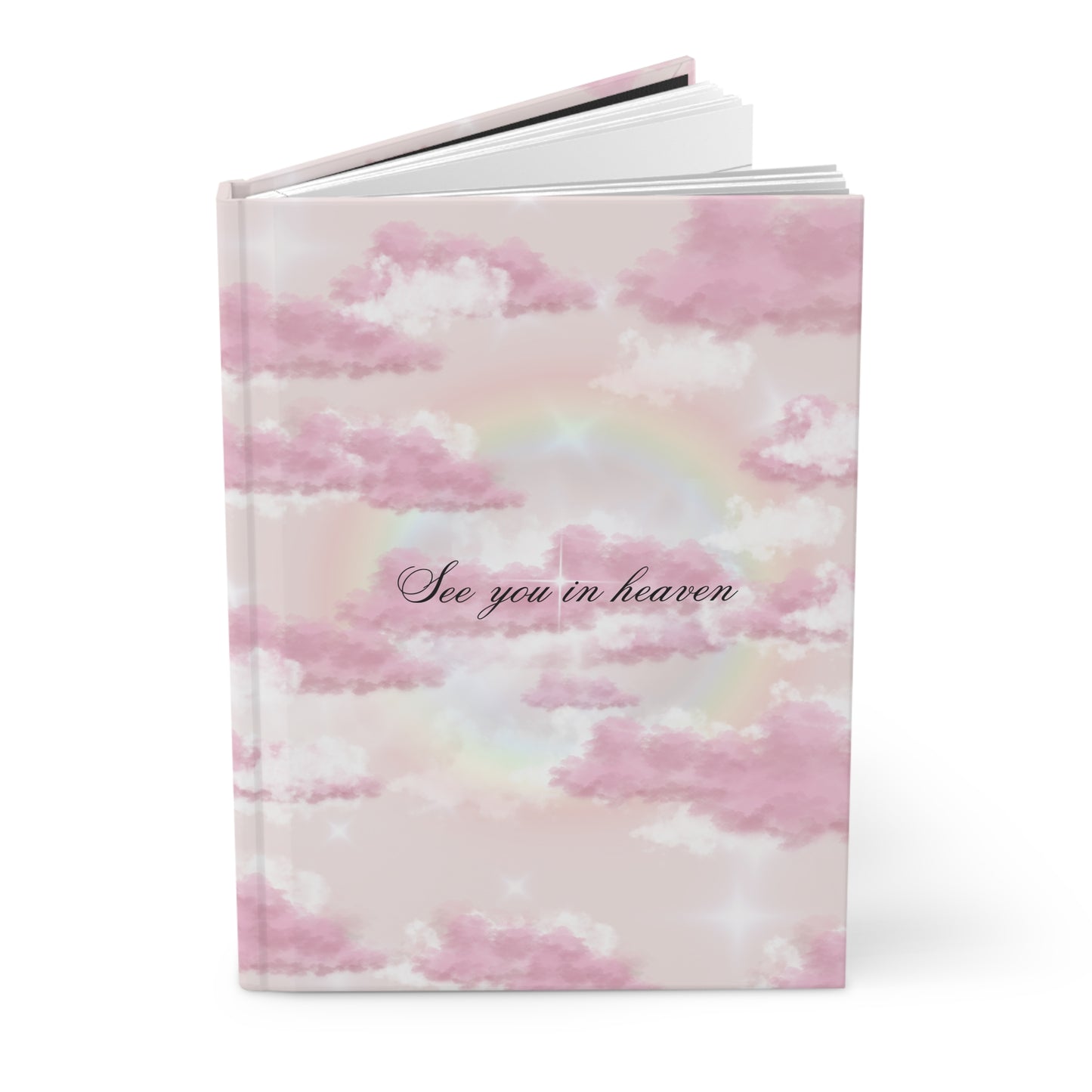 Hardcover Journal Matte - See You in Heaven Pink Clouds