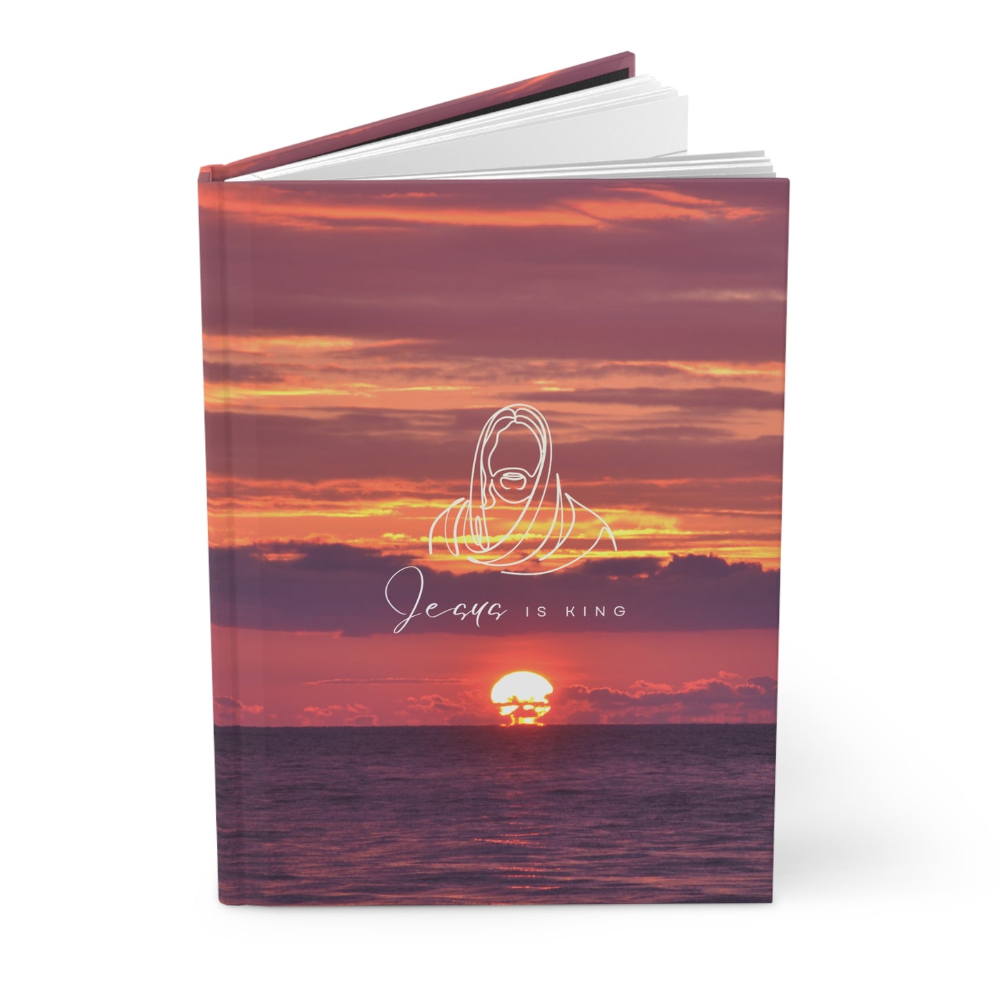 Jesus is King Sunset Notebook-Hardcover Journal Matte