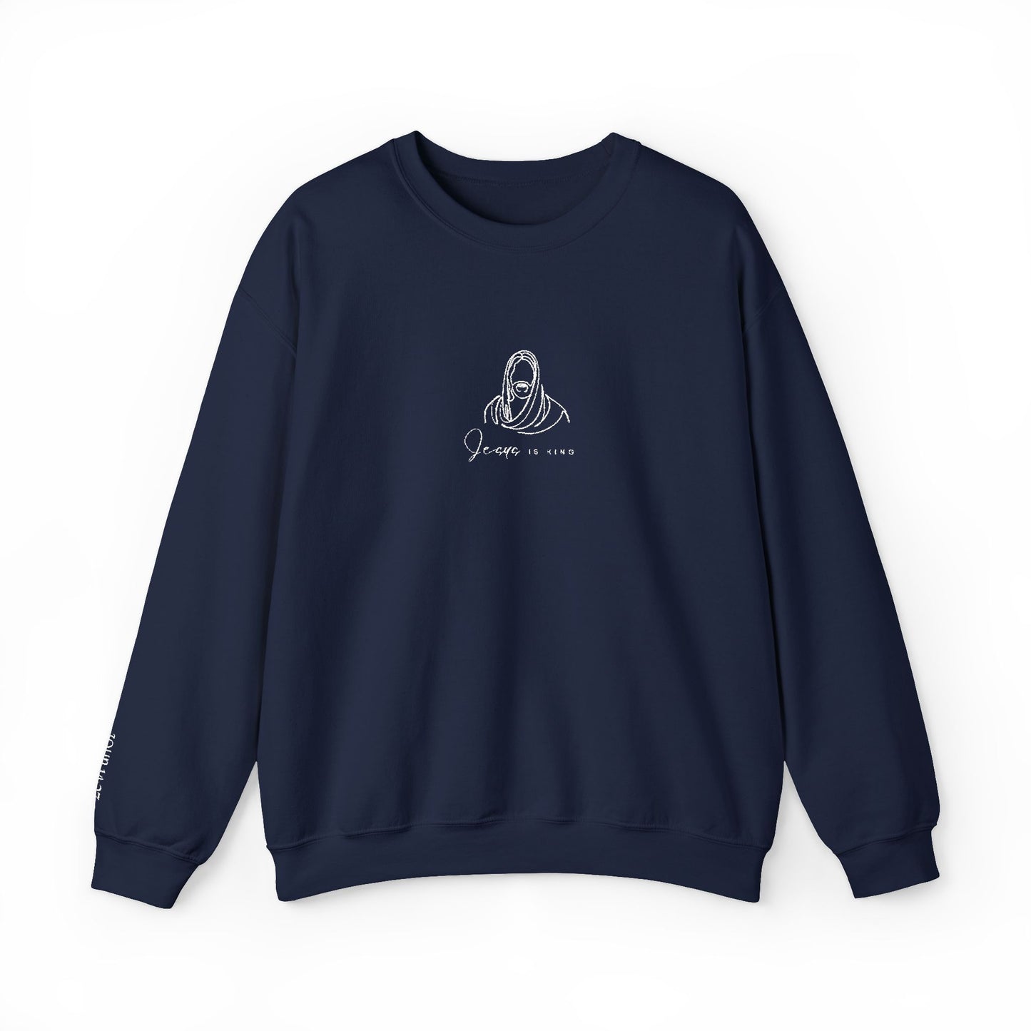 Embroidered Jesus Is King Sweatshirt