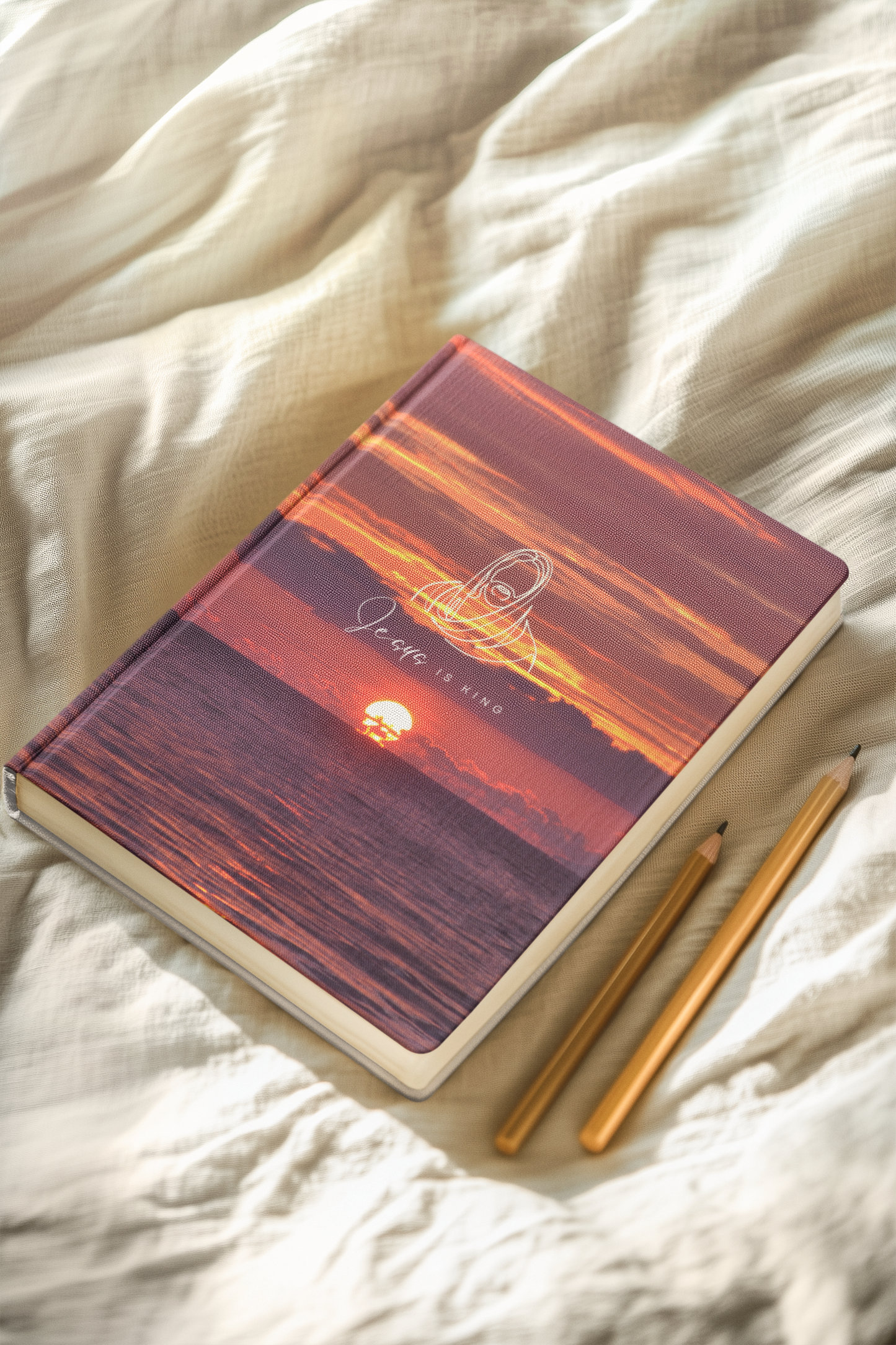 Jesus is King Sunset Notebook-Hardcover Journal Matte