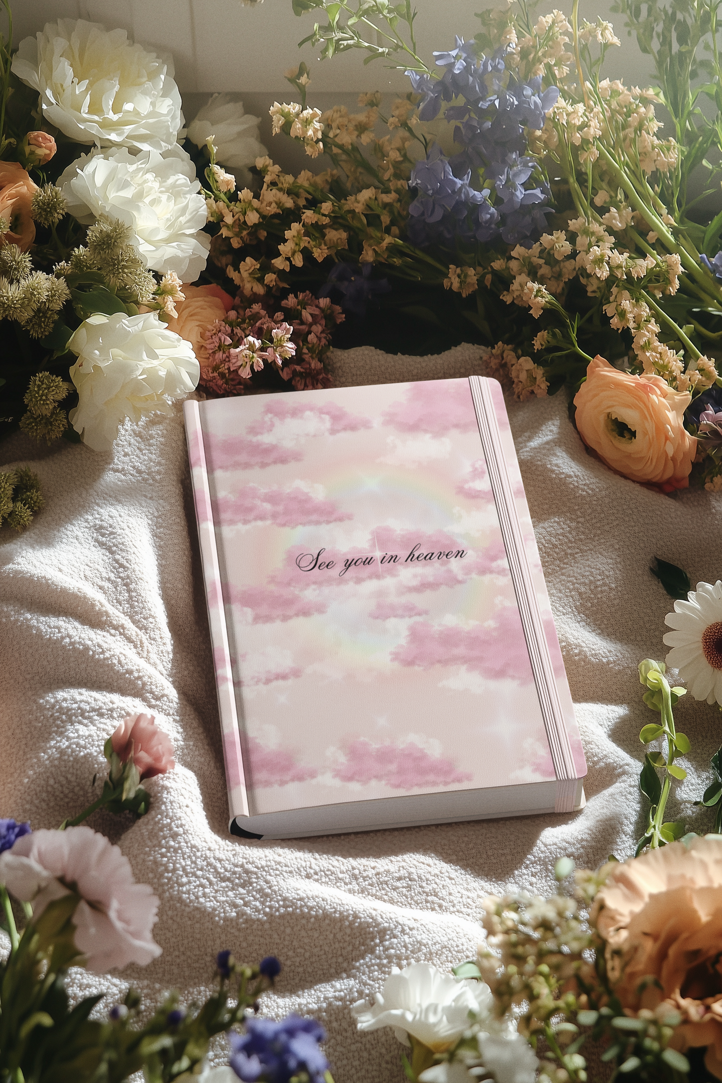 Hardcover Journal Matte - See You in Heaven Pink Clouds