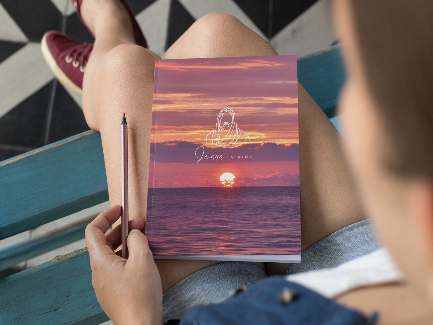 Jesus is King Sunset Notebook-Hardcover Journal Matte