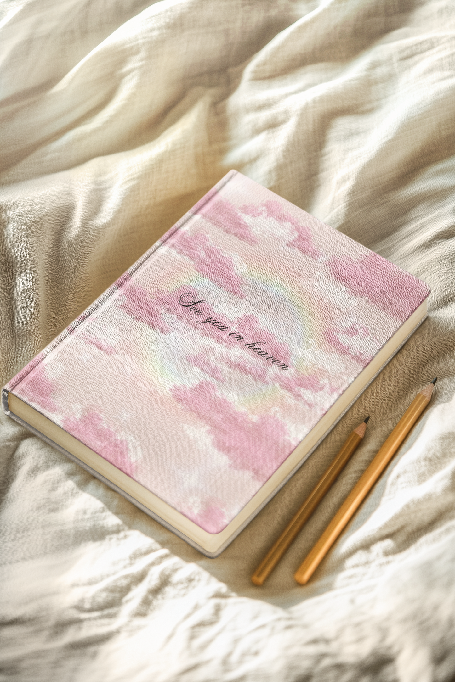 Hardcover Journal Matte - See You in Heaven Pink Clouds