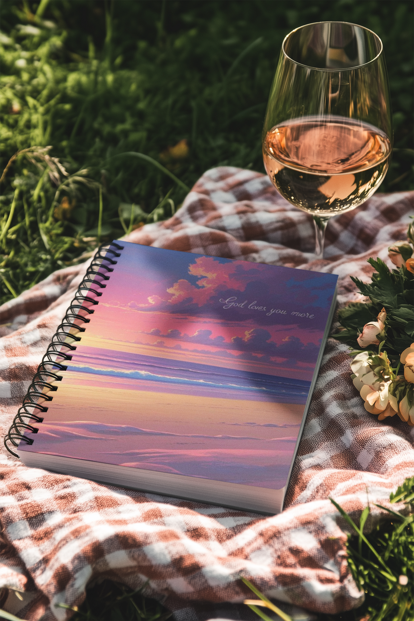 Spiral Journal - God Loves You More Sunset Notebook