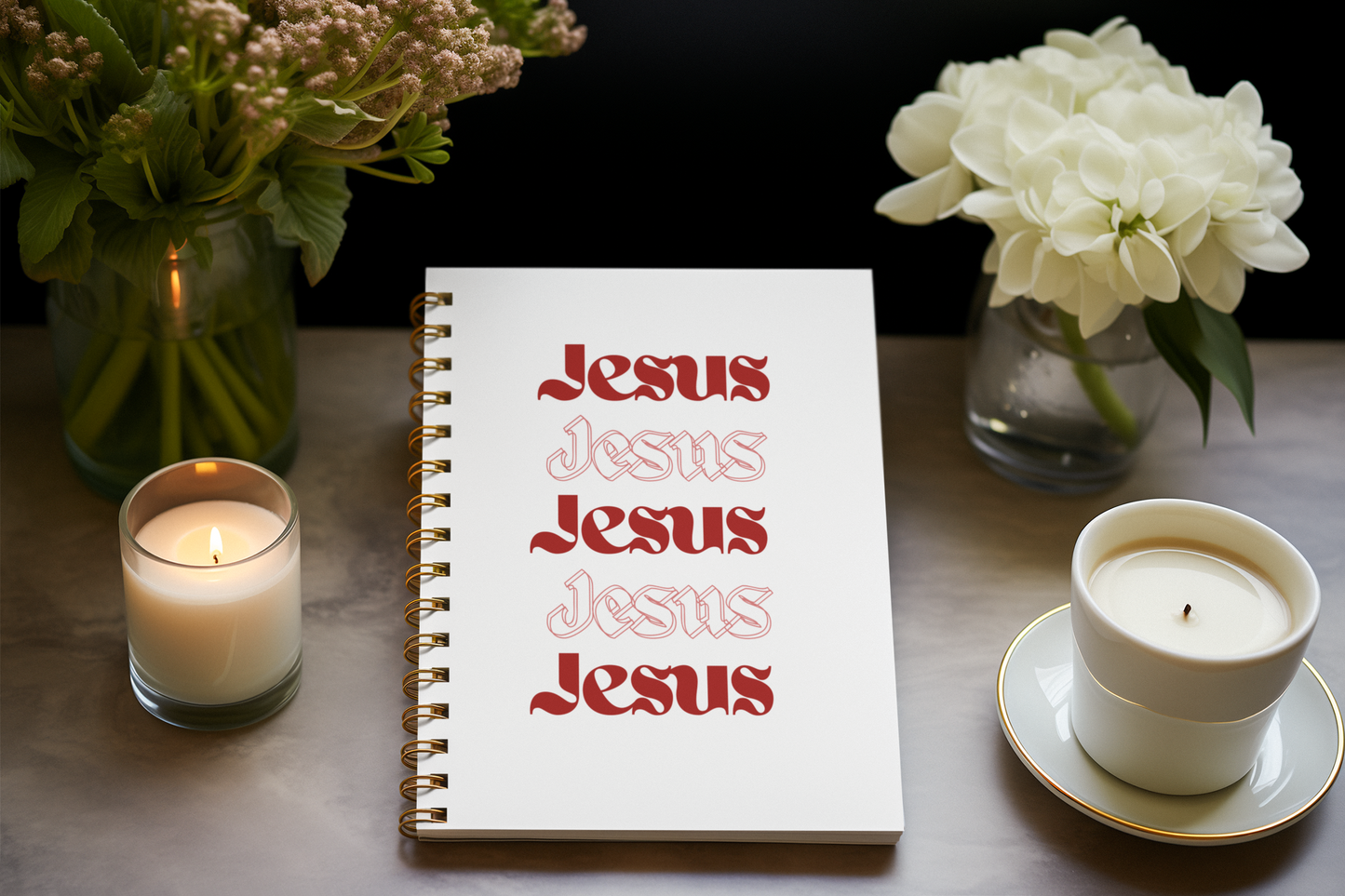 Notebook - Red Jesus Design