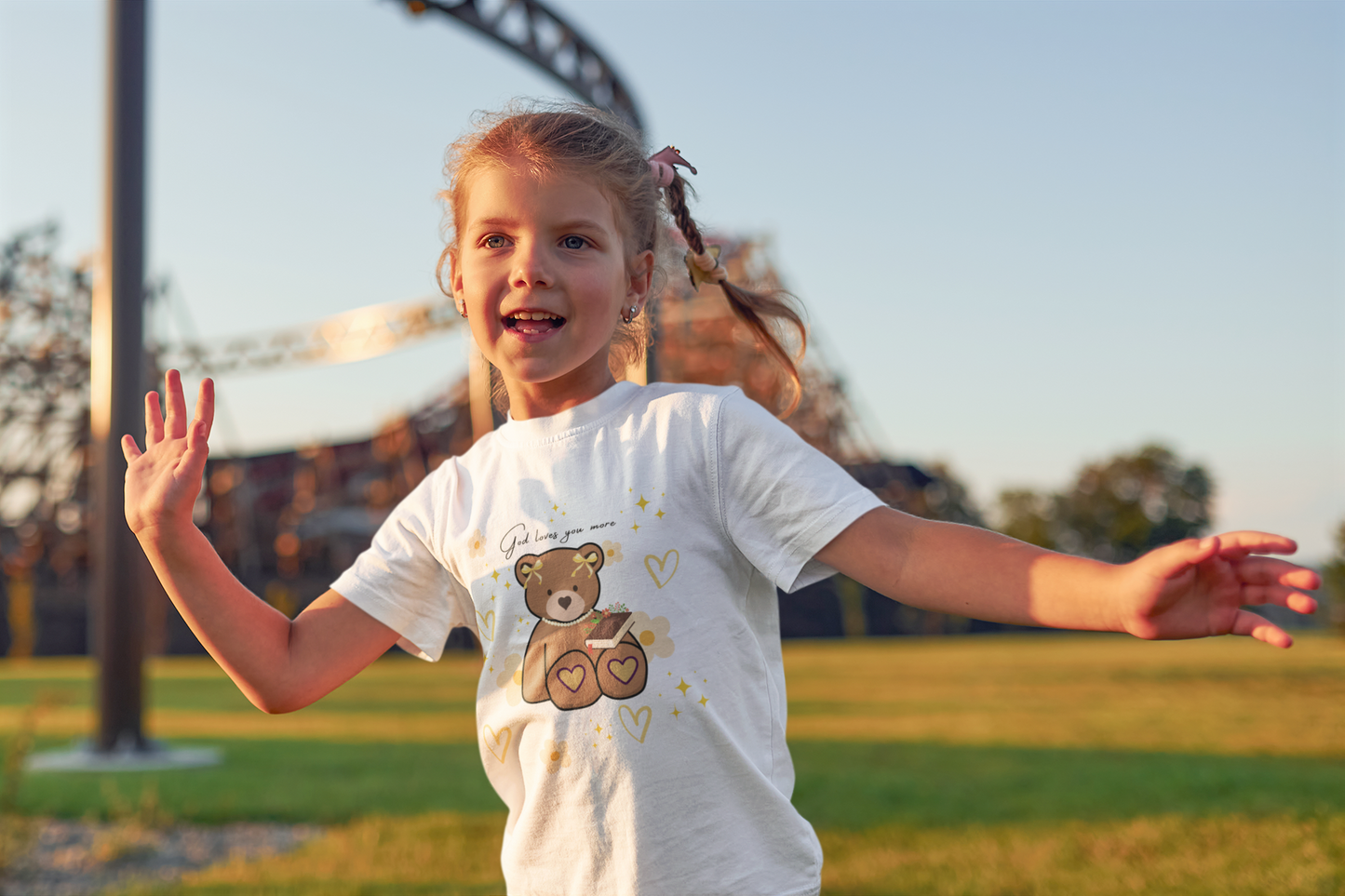 God Loves you more Bear T-shirt